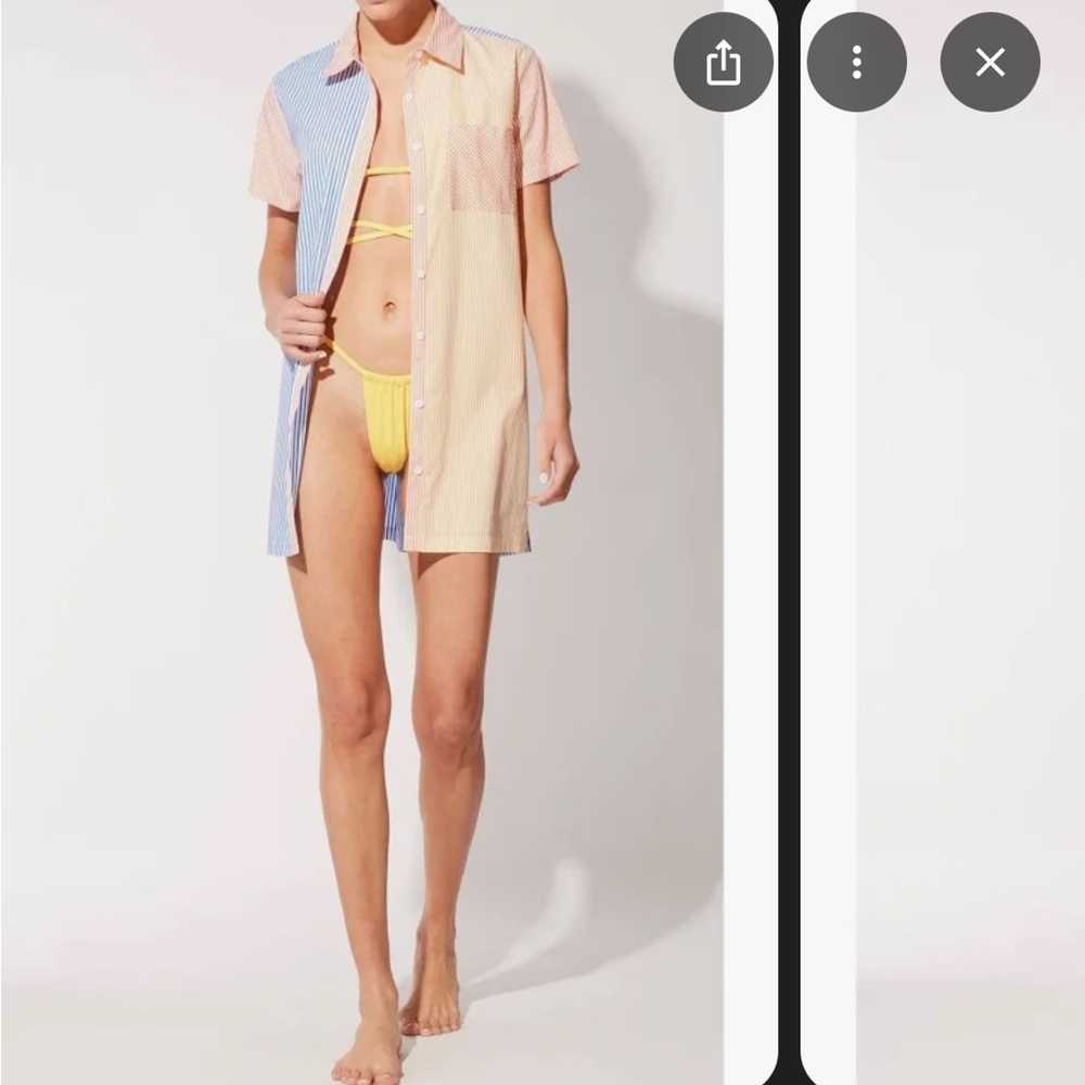 SOLID & STRIPED THE CABANA DRESS Multicolor Button-Down Swim Cover-Up
